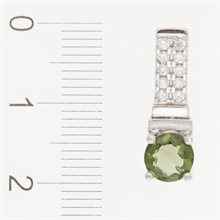 Ciondolo in argento con moldavite e zirconi 598Z