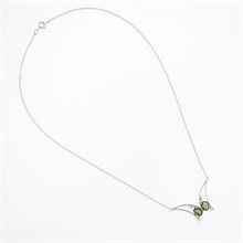 Collana in argento con moldaviti e zirconi 620Z