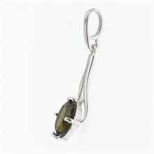 Silver pendant with moldavite 629