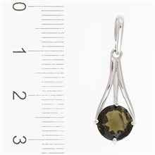 Silver pendant with moldavite 629