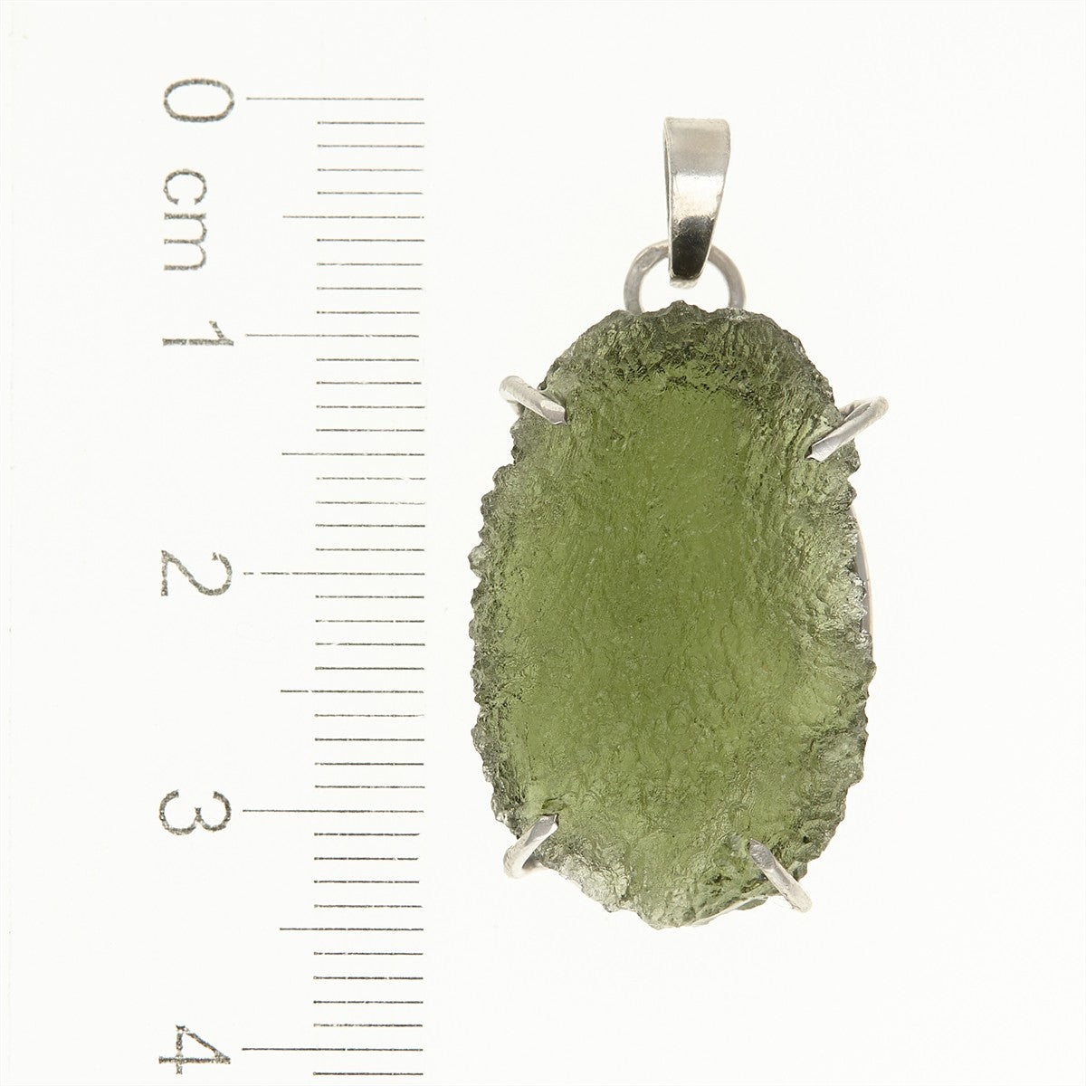 Silver pendant with a moldavite PL12597