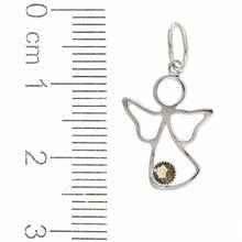 Golden pendant with moldavite – angel 062-1