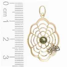 Golden pendant with moldavite - 086