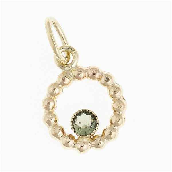 Ciondolo dorato con codice moldavite 088