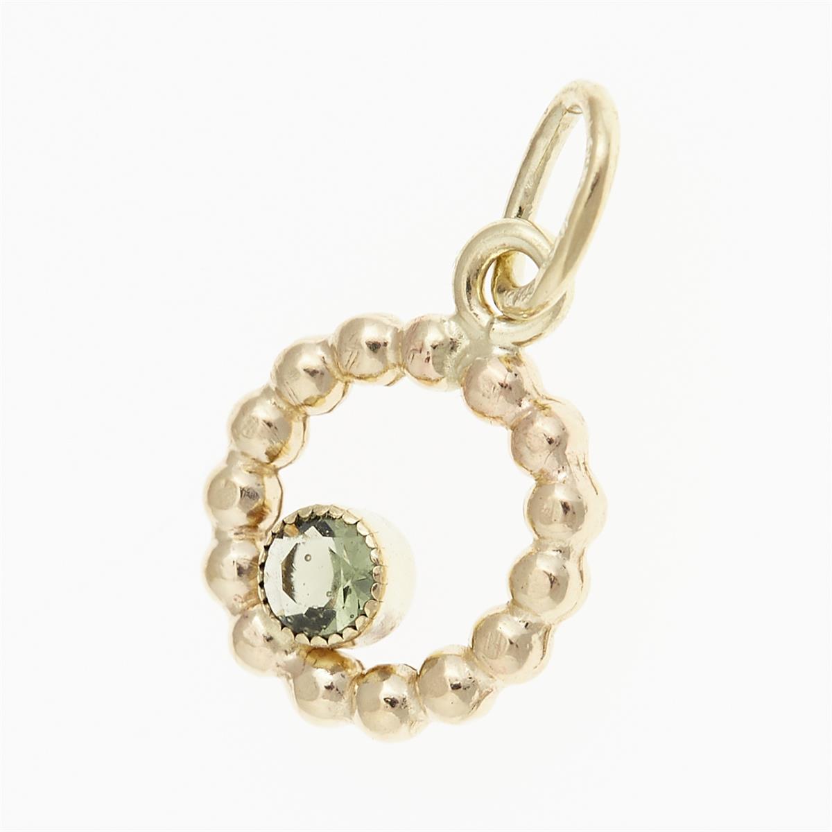 Golden pendant with moldavite 088