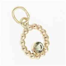 Ciondolo dorato con codice moldavite 088