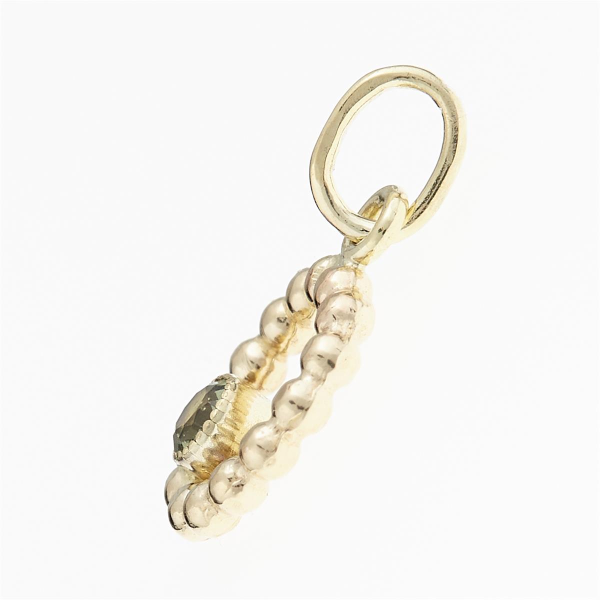 Golden pendant with moldavite 088