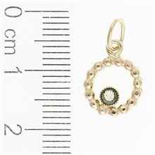 Ciondolo dorato con codice moldavite 088