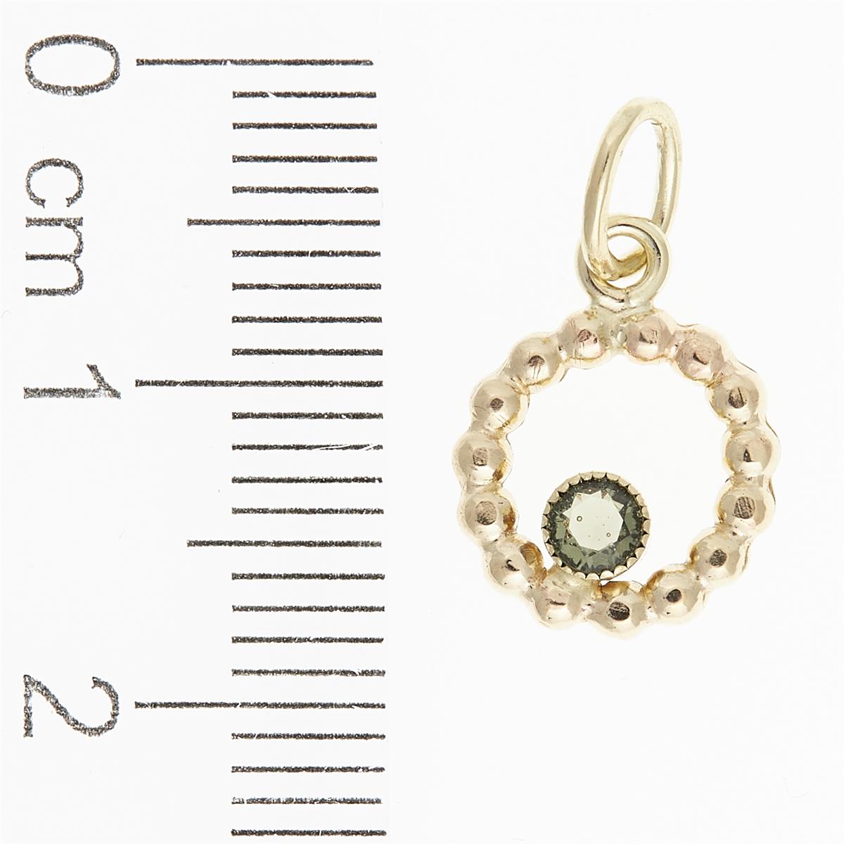 Golden pendant with moldavite 088