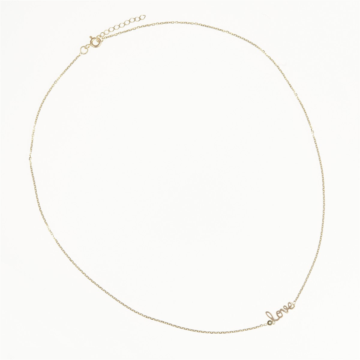 Gold necklace with moldavite - Love - PR104