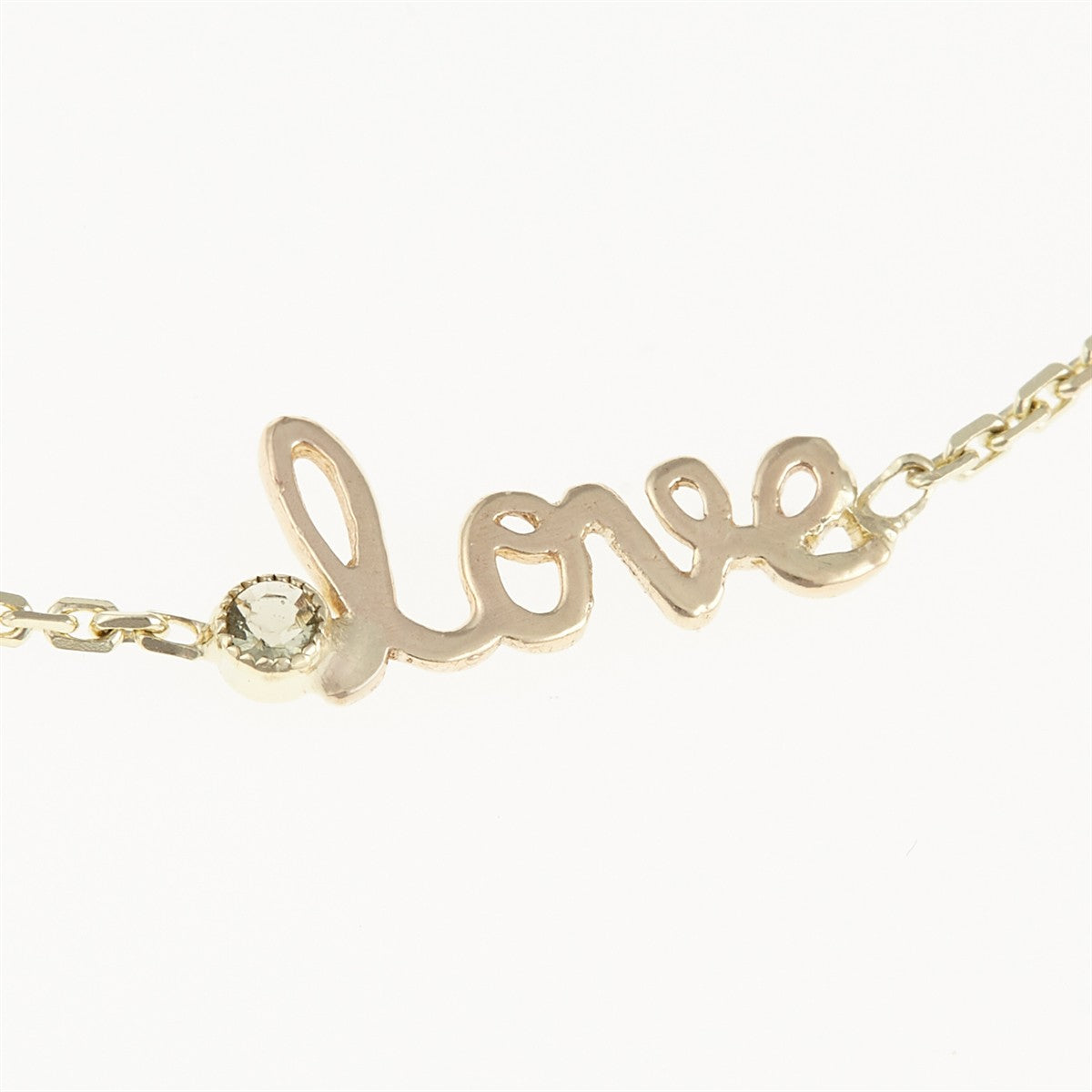 Gold necklace with moldavite - Love - PR104
