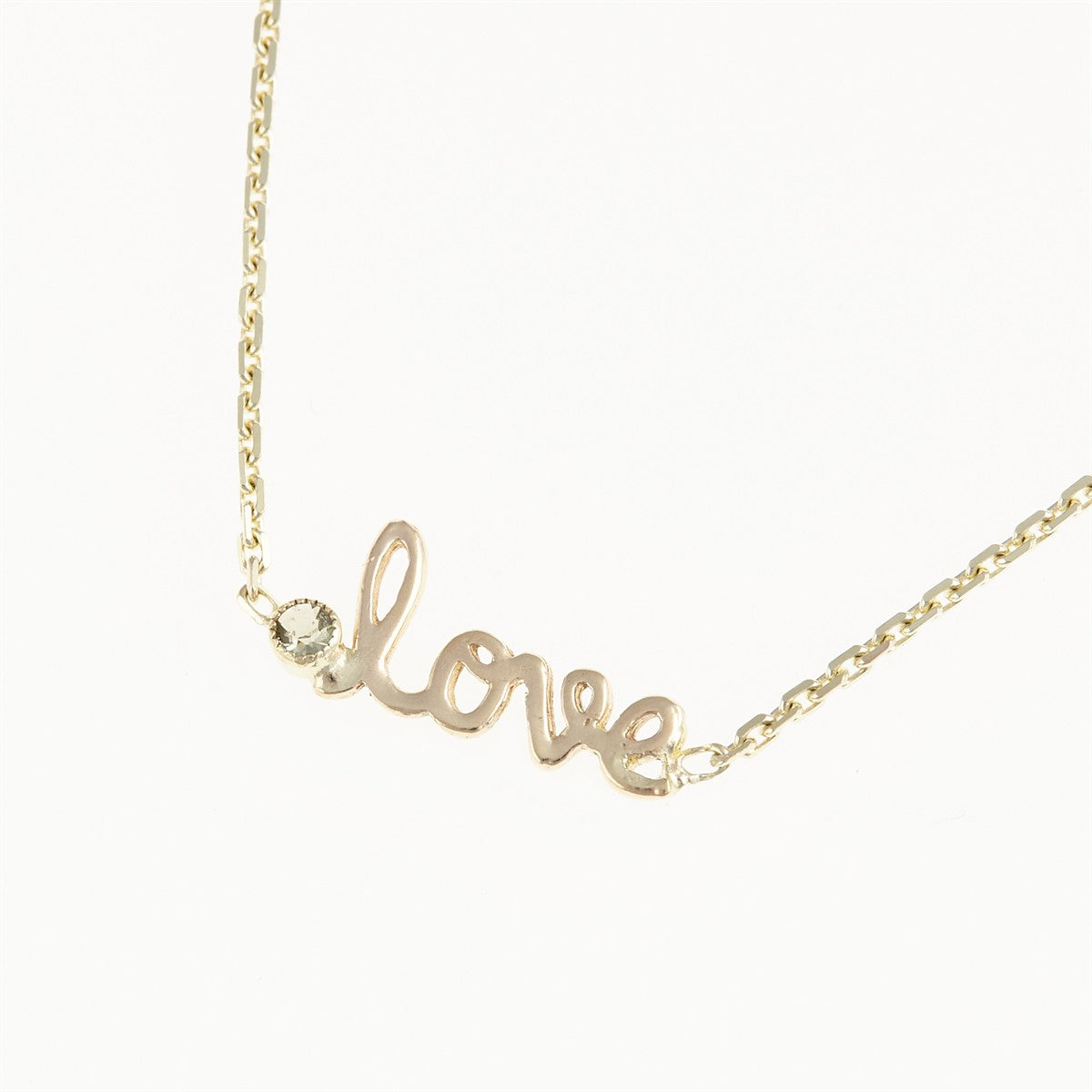 Gold necklace with moldavite - Love - PR104