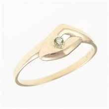 Golden ring with moldavite PR105
