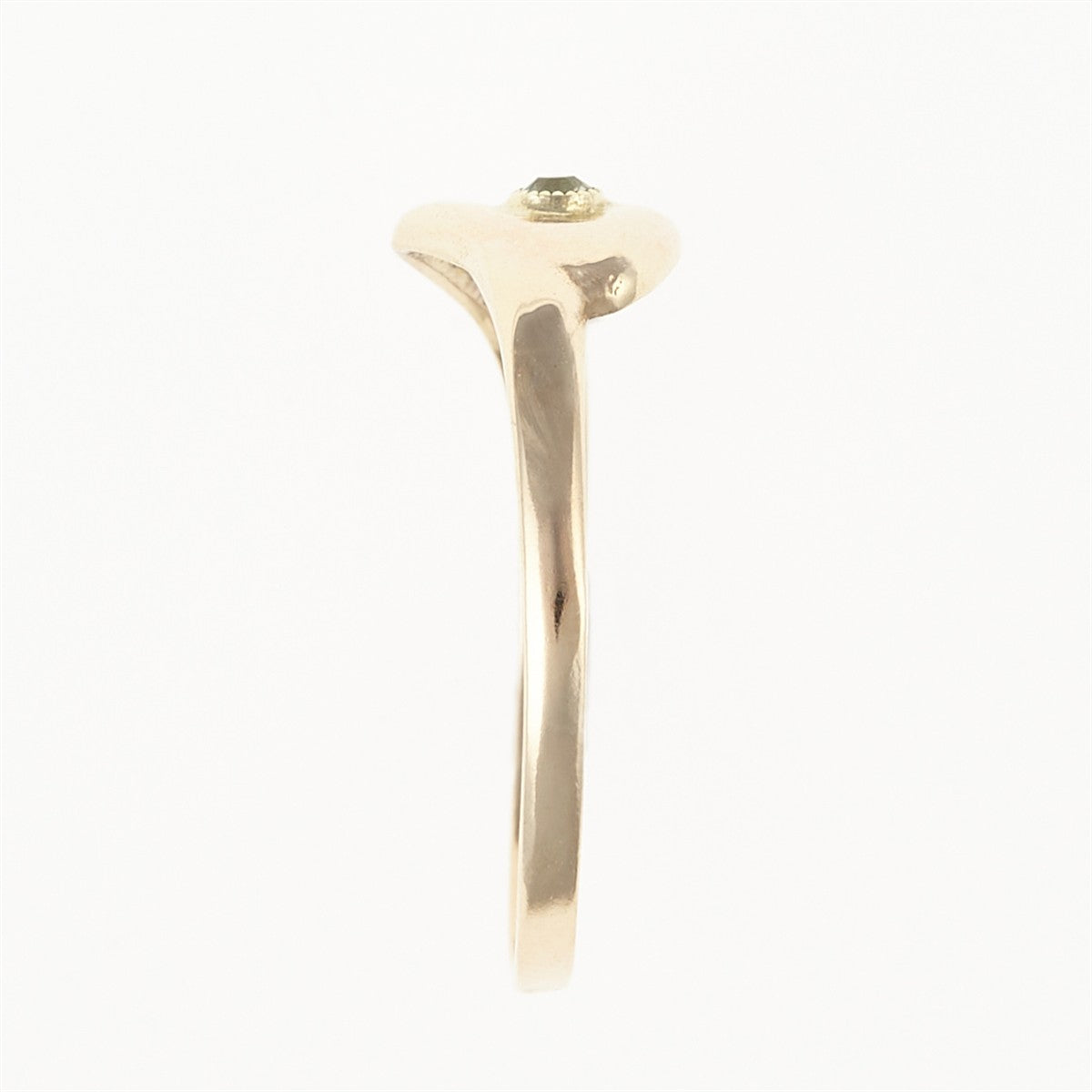 Golden ring with moldavite PR105