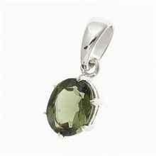 Ciondolo Argento con moldavite 32