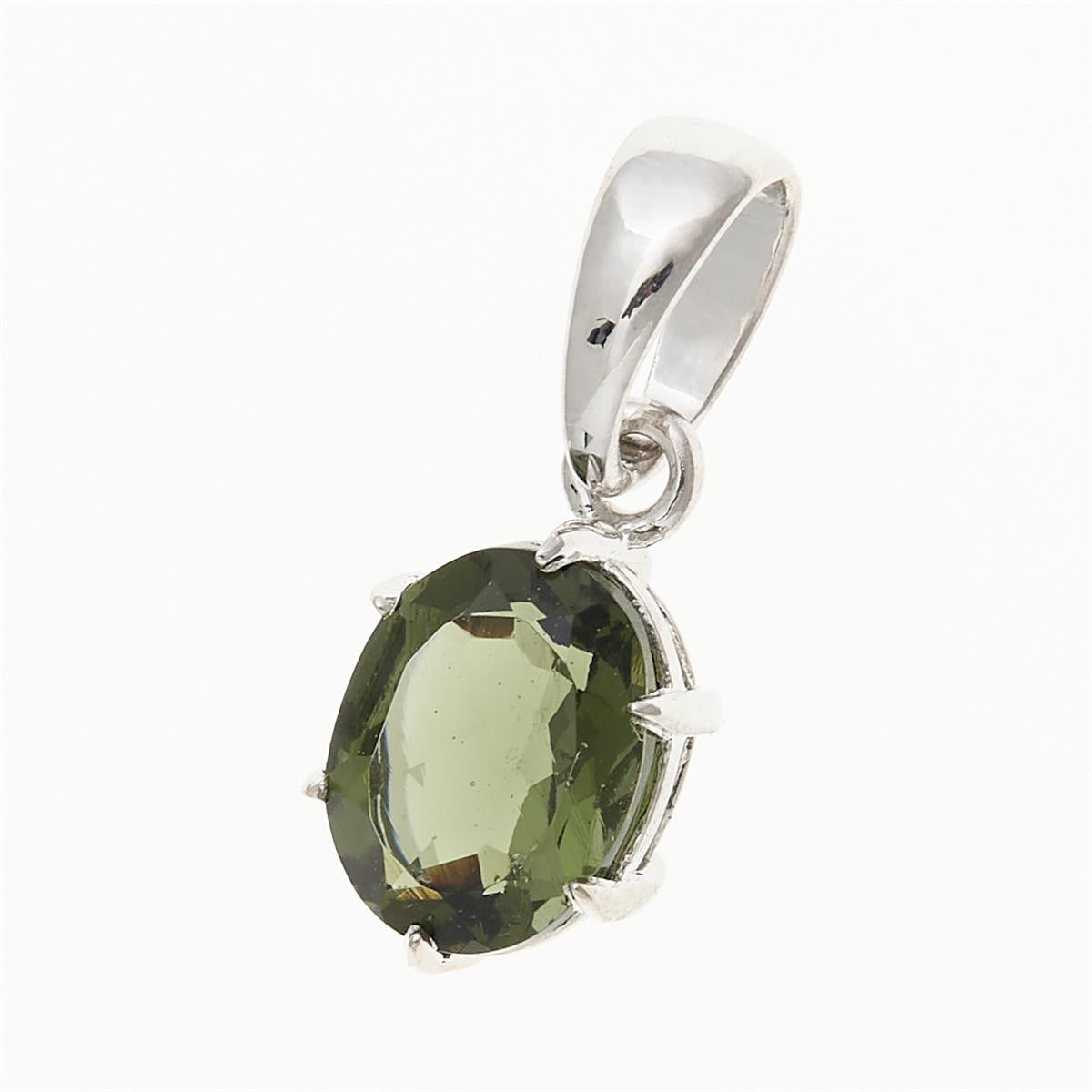Silver pendant with moldavite 32