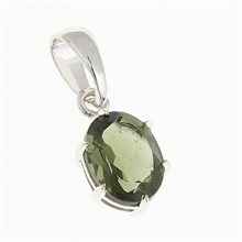 Ciondolo Argento con moldavite 32