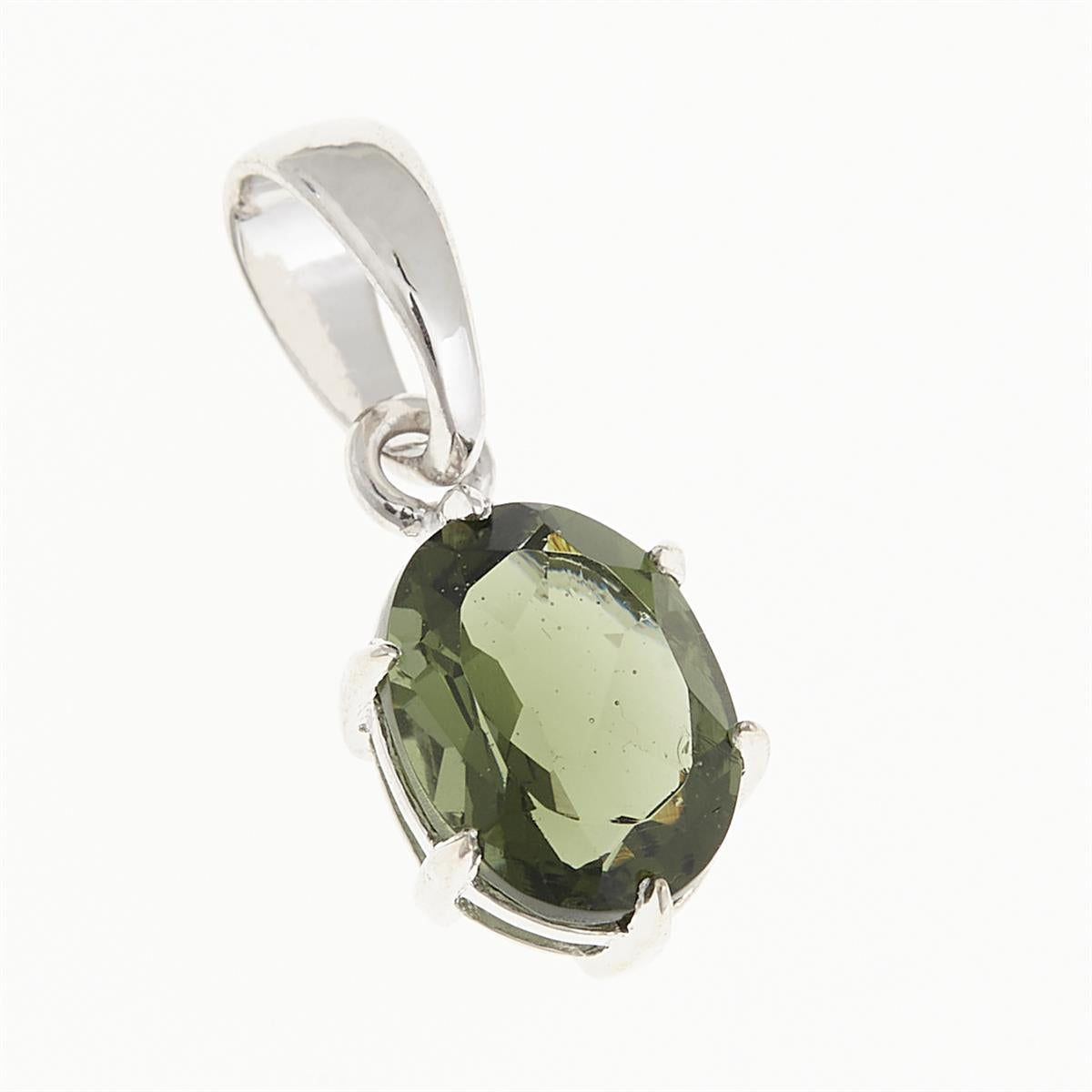 Silver pendant with moldavite 32