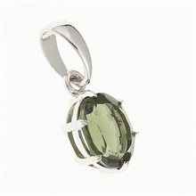 Ciondolo Argento con moldavite 32