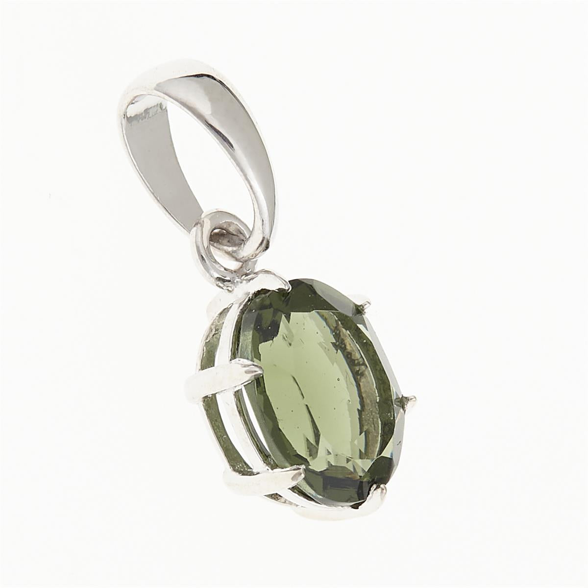 Silver pendant with moldavite 32