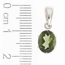 Ciondolo Argento con moldavite 32