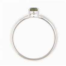 Silver ring with moldavite R02