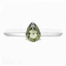 Anello Argento con moldavite R10
