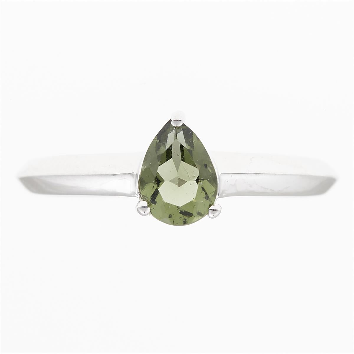 Silver ring mit moldavite R10