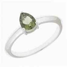 Anello Argento con moldavite R10