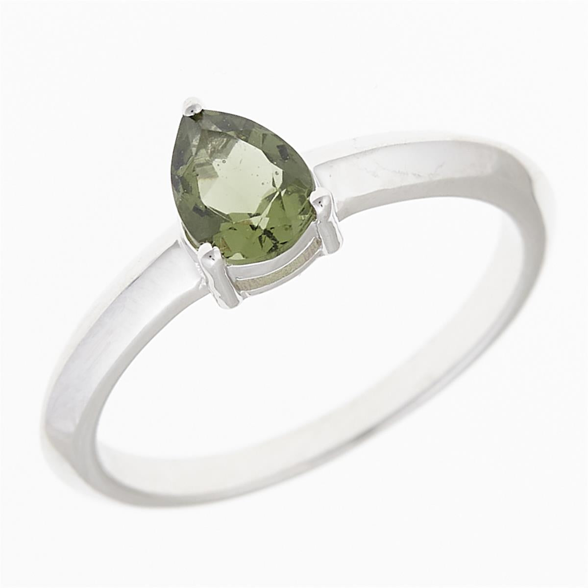 Silver ring mit moldavite R10