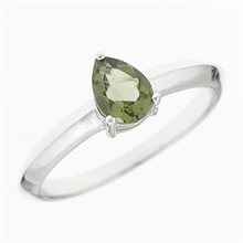 Anello Argento con moldavite R10