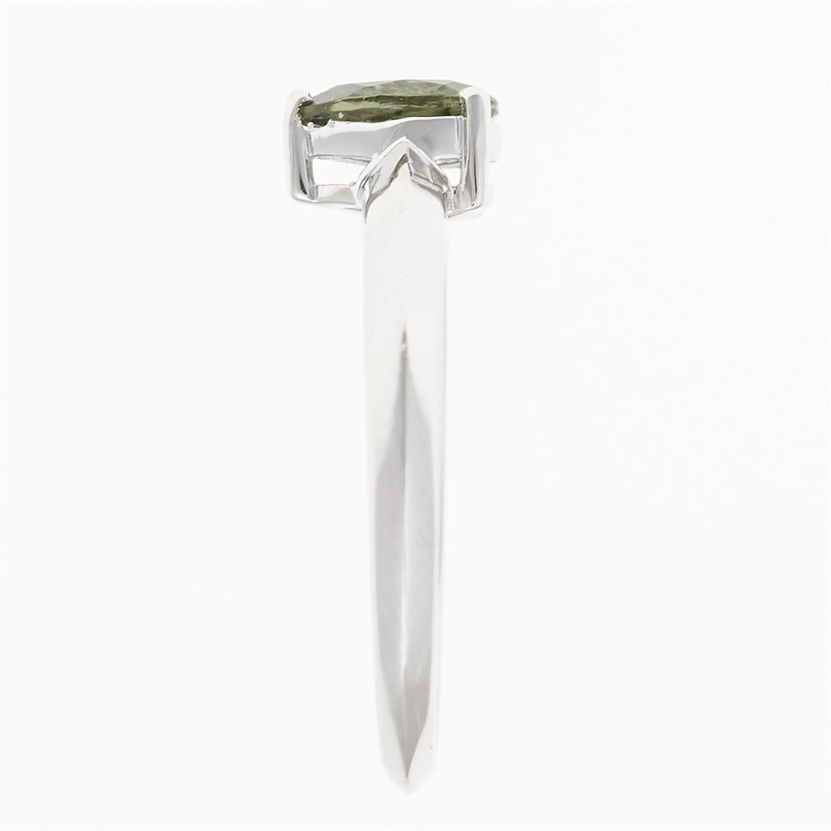Silver ring mit moldavite R10