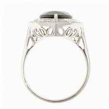 Silver ring mit moldavite and zircons 1