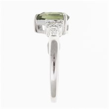 Silver ring mit moldavite and zircons R10