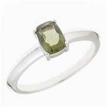 Anello Argento con moldavite R12