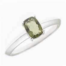 Anello Argento con moldavite R12