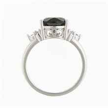 Anello Argento con moldavite e zirconi 6
