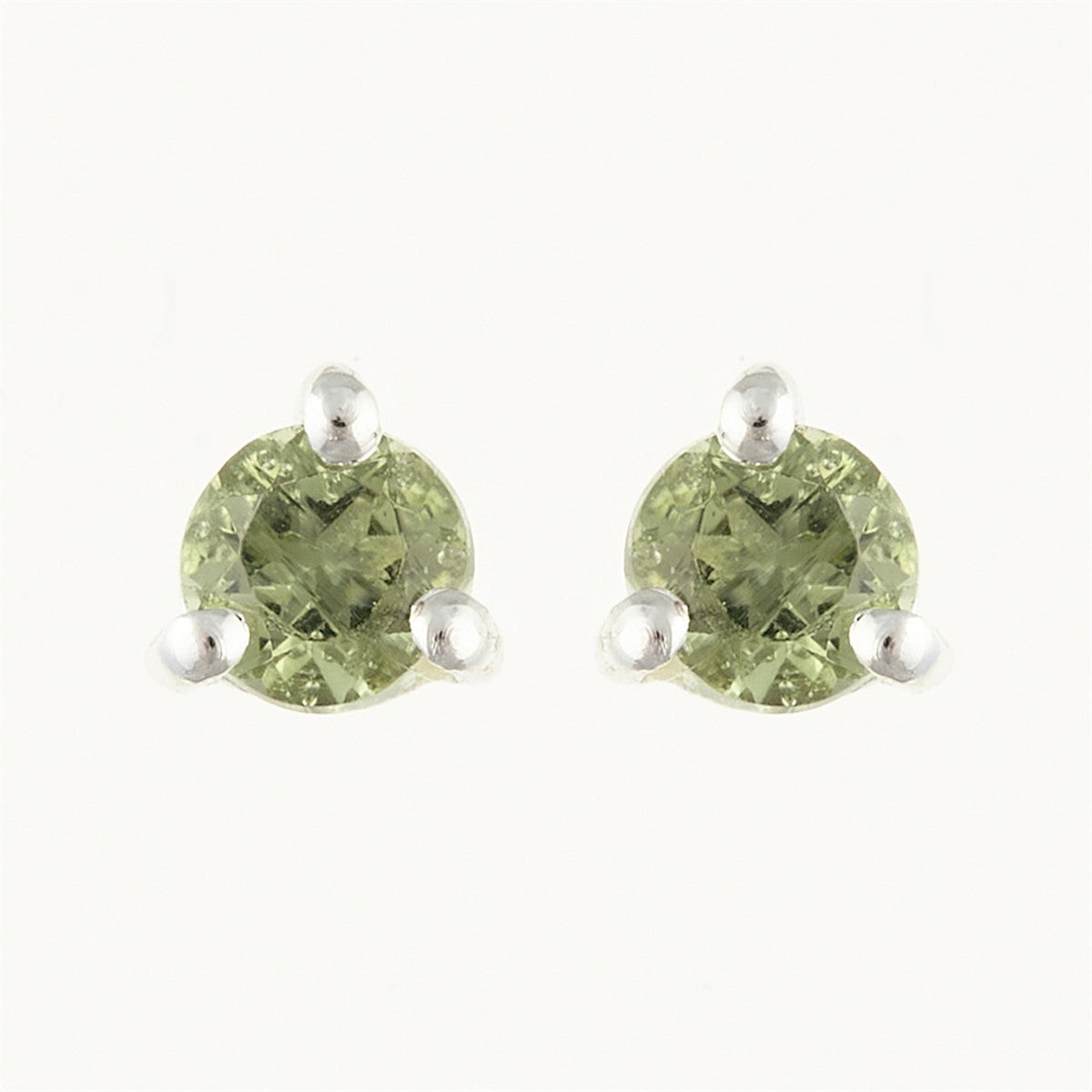 Silver earrings with moldavites 012