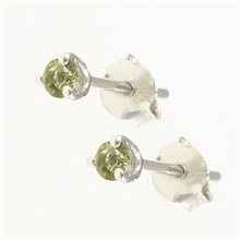 Orecchini in argento con Moldaviti 012