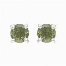 Orecchini in argento con Moldaviti 014