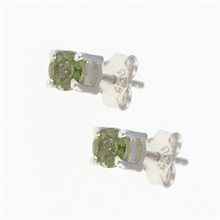 Orecchini in argento con Moldaviti 014