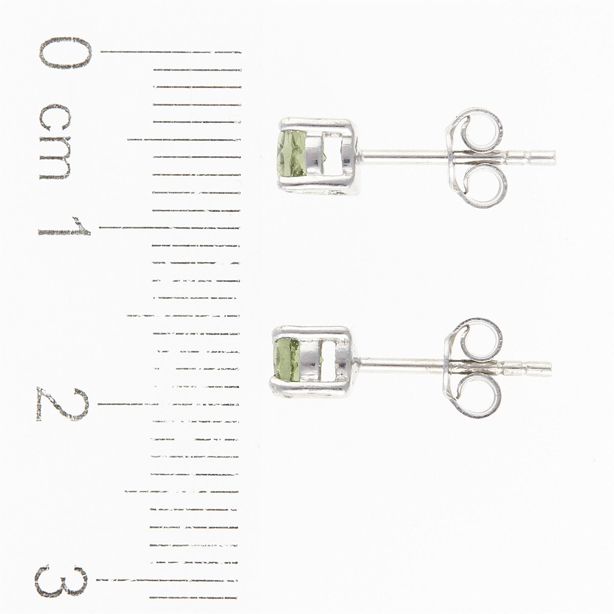 Silver earrings with moldavites 014
