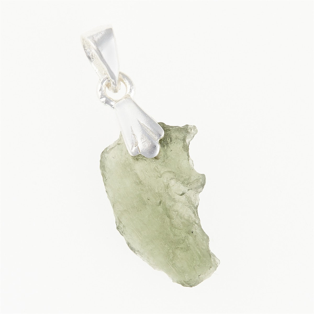 Silver pendant with moldavite 001-1