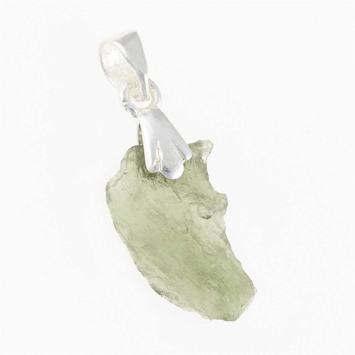 Silver pendant with moldavite 001-1