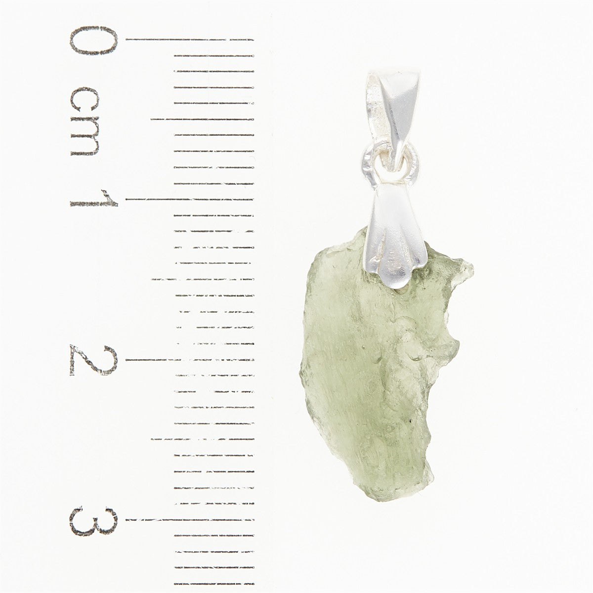 Silver pendant with moldavite 001-1