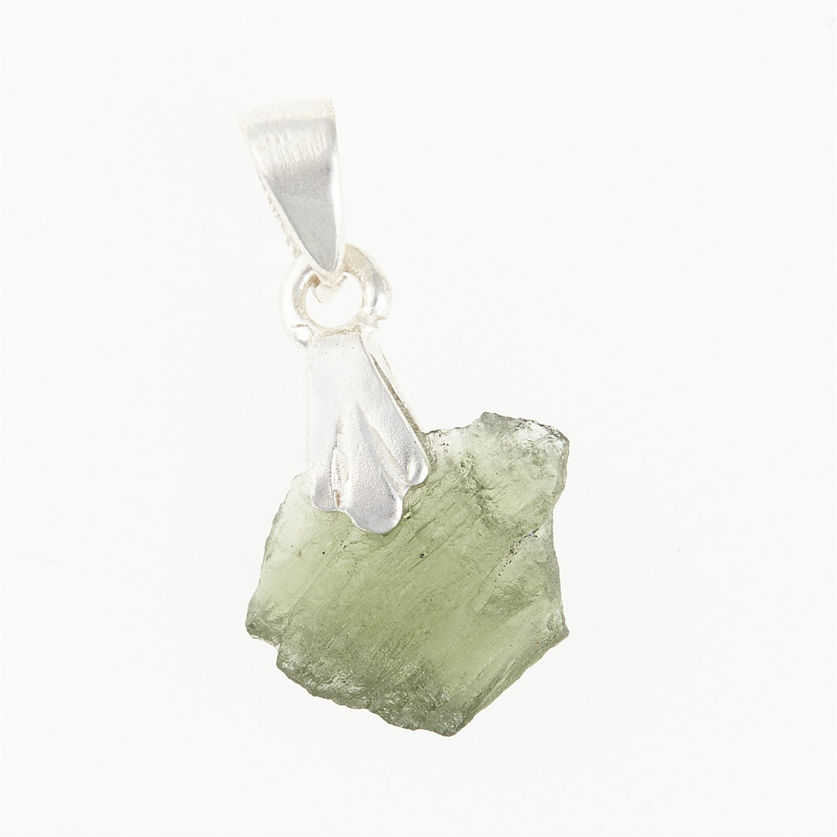 Silver pendant with moldavite 001-10