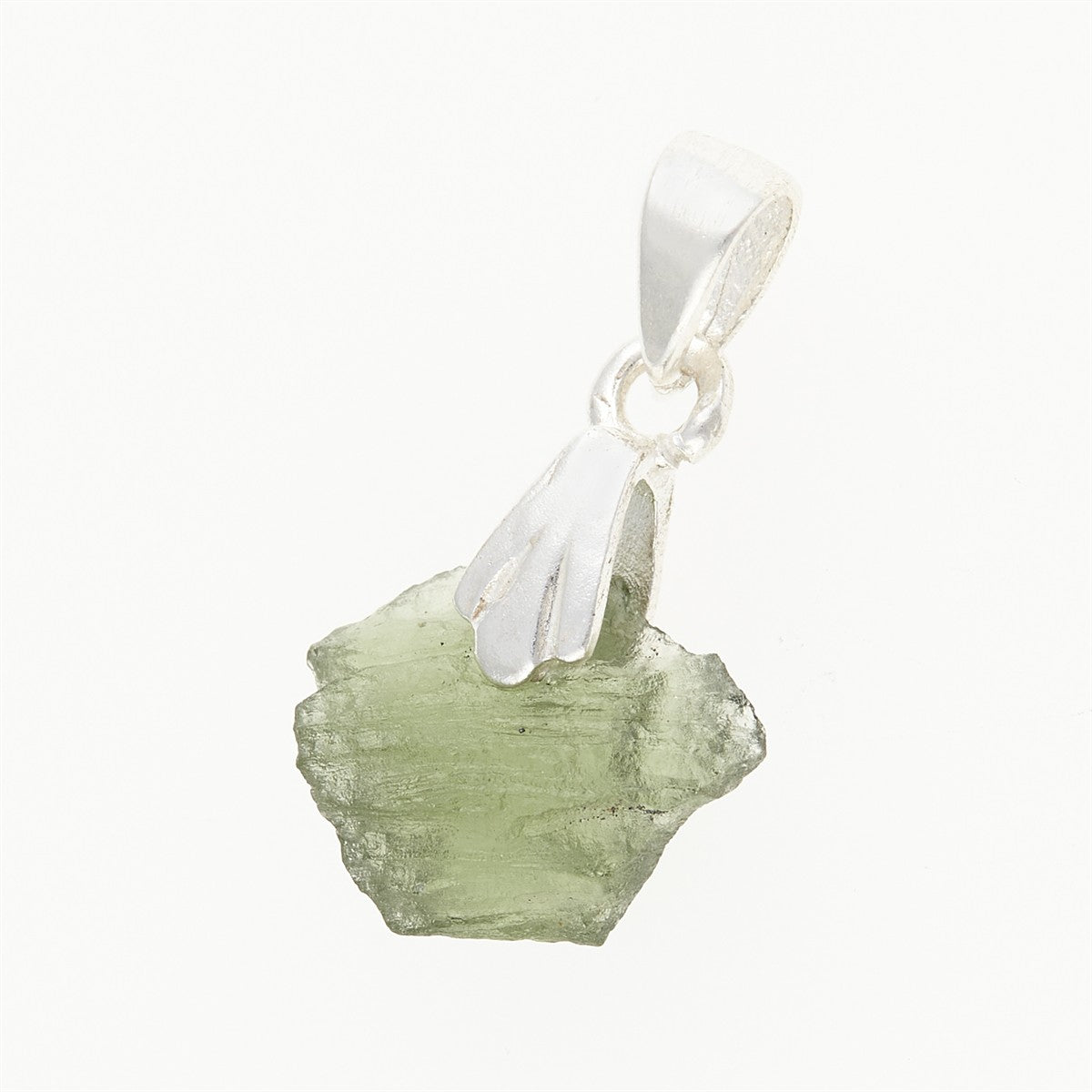 Silver pendant with moldavite 001-10
