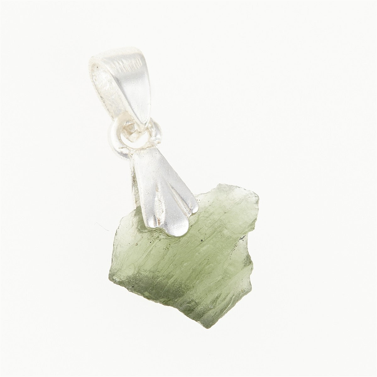 Silver pendant with moldavite 001-10