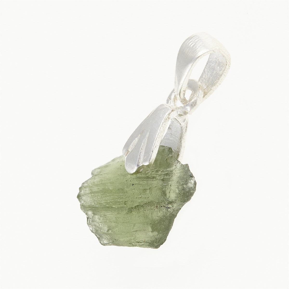 Silver pendant with moldavite 001-10