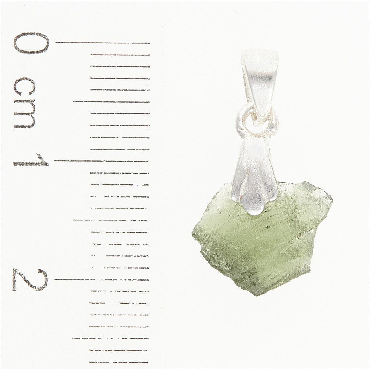 Silver pendant with moldavite 001-10